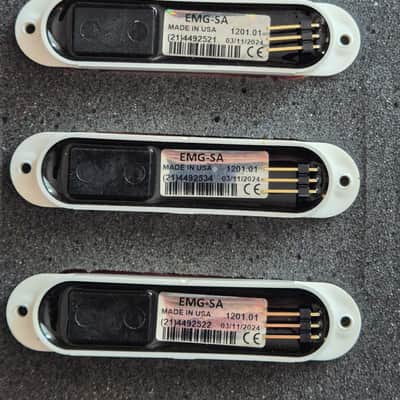 EMG SA/SET-W Active Alnico V Single Coil Set 2010s - White image 2