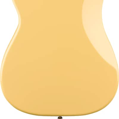 Squier Classic Vibe Telecaster 4-String Bass Guitar, Maple Fingerboard, Vintage White image 3