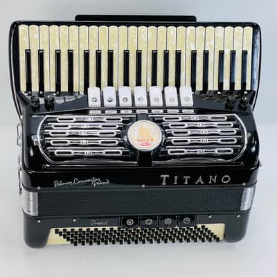 VTG Titano Palmer Converter Grand Piano Accordion Black LMH 41 Keys 120 Bass image 12