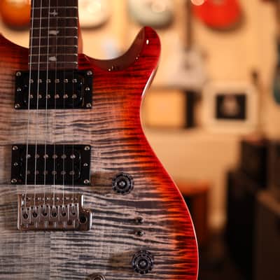 PRS SE Custom 24-08 Electric Guitar - Charcoal Cherry Burst 4094 image 4