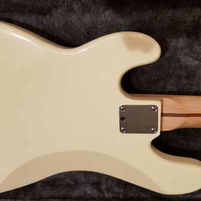 Cort Precision P Bass 1990's Vintage White Maple Neck Schaller Machines Inc Hardshell Case image 4