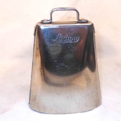 Vintage 1967 Golden-Tone Cowbell + Ludwig Chrome Plated Cowbell Holder image 5