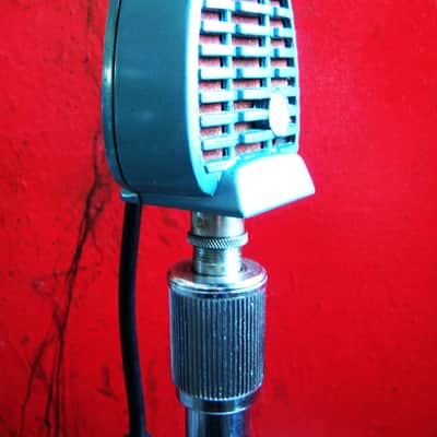 Vintage 1950's General Electric 97U29 / Shure 510 microphone Hi Z 99H86 w period Atlas DS7 desk stand # 2 image 5