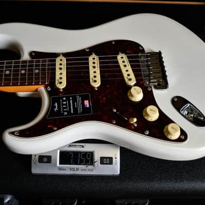 Fender American Ultra Stratocaster Left-Handed LH RW 2021 Arctic Pearl APL US210072828 7lb 15.9 oz image 17