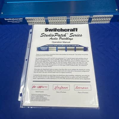 Switchcraft StudioPatch 6425 64-Point TT/DB25 Patchbay + Premium Cabling – Box/Manual image 3