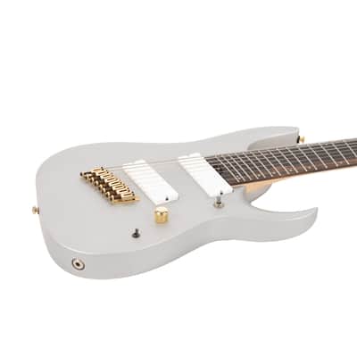 Ibanez RGDMS8 Axe Design Lab Multi-Scale 8 String - Classic Silver Matte image 4