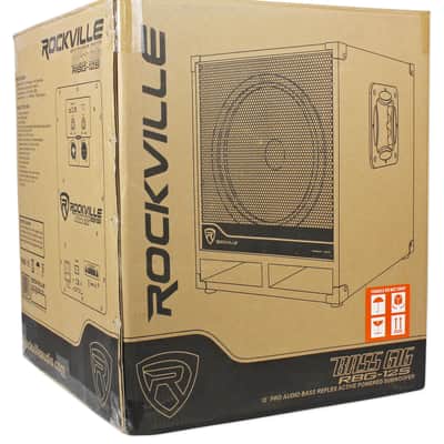 (2) Rockville RPG10 10" Powered 600W DJ PA Speakers+(2) Subs+Stands+Cables+Bag image 9