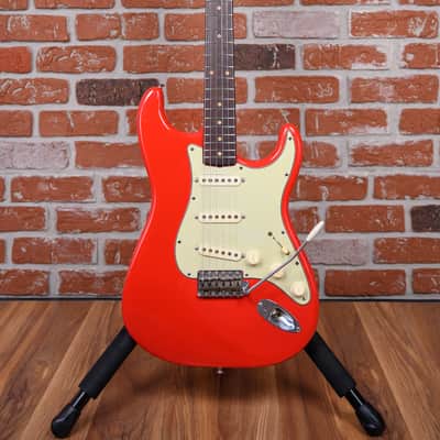 Fender Pre CBS Slab Board Stratocaster Fiesta Red 1960 w/OHSC (Refin/Refret) image 4