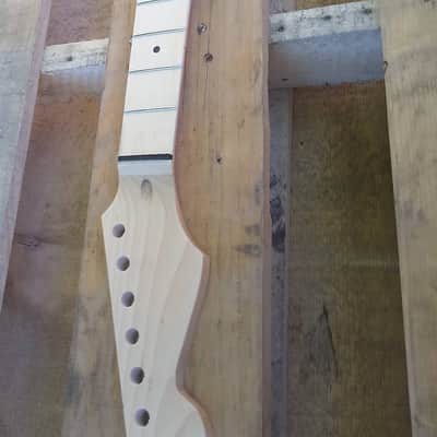 21 REVERSE STR HEAD Maple guitar neck replacement graphite nut fit oem bodies SS frets DIY Neck imagen 5