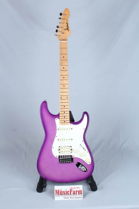 Used Aria Pro II STG Series Electric Guitar - Purple burst HSS 22