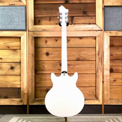 Hagstrom Alvar Maple Body in Swedish Frost with Hagstrom Gigbag image 7