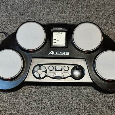 Alesis CompactKit 4 Tabletop Electronic Drum Pad Kit 2010s - Black image 1