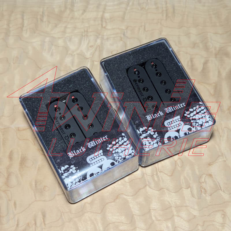 Seymour Duncan BLACKENED BLACK WINTER Neck Bridge Pair 6 String Humbucker Pickups image 1