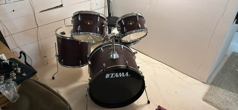 Tama IE50H6W-BWW Imperialstar 10/12/14/20/5x14" 5pc Drum Set with Meinl Hardware 2020 - Present - Burgundy Walnut Wrap image 1
