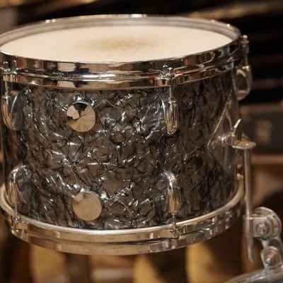 Gretsch 12/14/20/5.5x14" Round Badge Drum Set - 1960's Black Diamond Pearl image 12