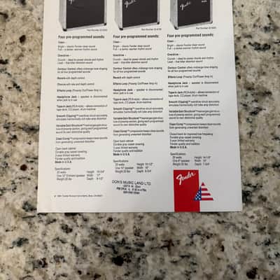 Fender Rad Hot Jam Amp Flyer 1990 image 3