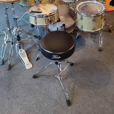 Pearl Masterworks Drum Set - 8/10/12/14/14/20" - Gold Flake image 4