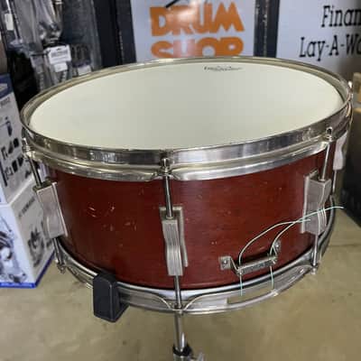 1960 Ludwig Auditorium 6.5"x15" Snare 471M - Mahogany image 6