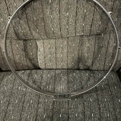 Vintage 60's Premier 14" Die Cast Snare Drum Hoops, Top & Bottom, Chrome Finish image 4