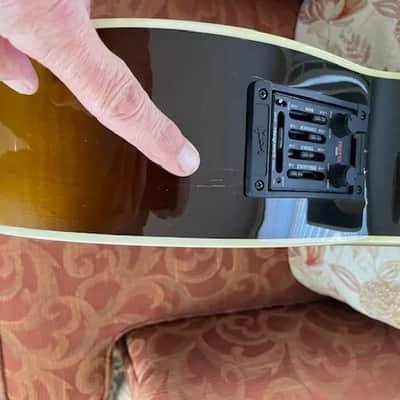 2003 Gibson J-185 CE Jumbo Cutaway Acoustic Electric Guitar New Strings Pro Setup Case Candy, Warranty Cards, Gibson Deluxe Hard Shell Case - Excellent Cond! image 8