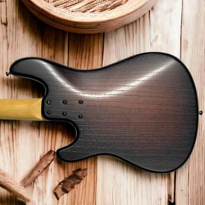 Sandberg SUPERLIGHT(6.9 Lbs) Lionel P/J FRETLESS Short Scale, Brown Burst/Pau Ferro *Similar On Order, ETA June 2027 image 8