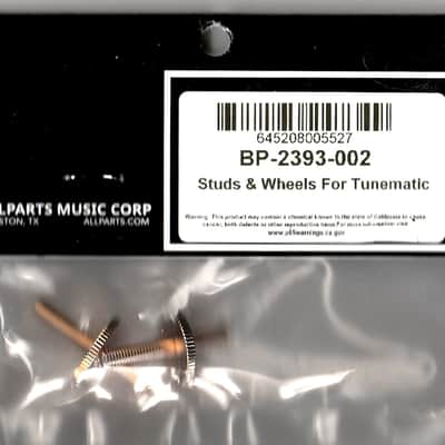 Allparts® Gold Metric ABR Tune-O-Matic Style Bridge Studs & Thumbwheels~M4-4mm~Brand New image 3