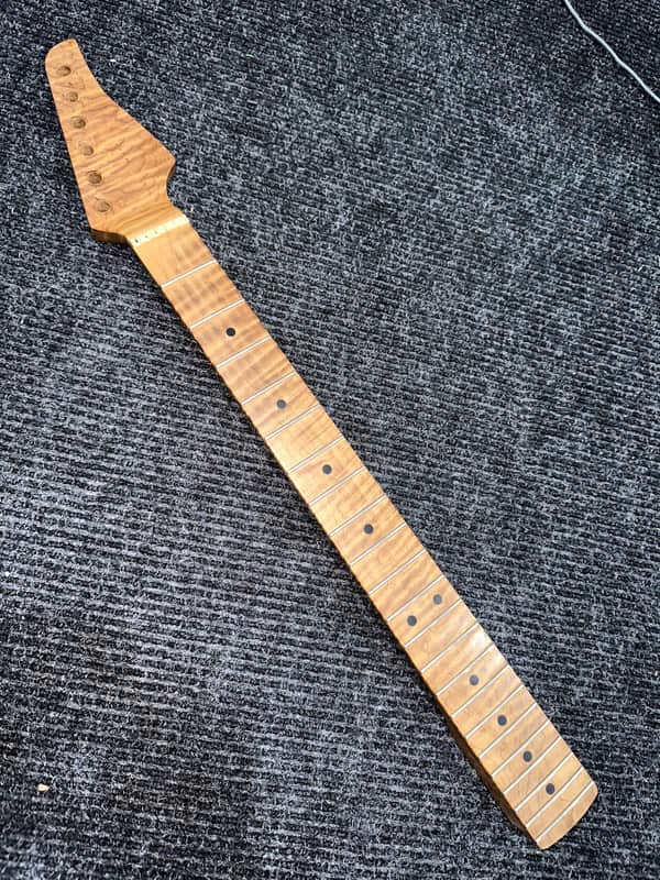 Warmoth AAAAA Roasted Flame Maple Neck image 1