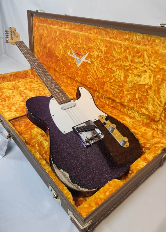 Fender Custom Shop 1960 Tele Relic, Time Machine, Ash Body, AAA Rosewood FB, Magenta Sparkle, w/HSC image 1