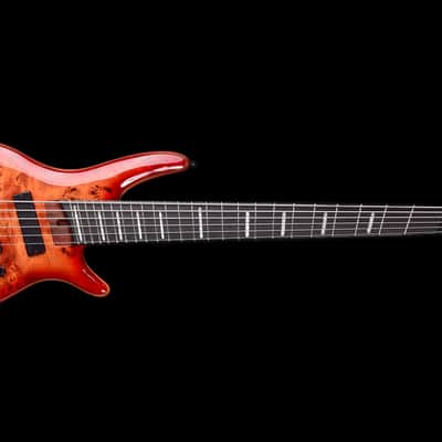 Ibanez SRMS806-BTT Bass Workshop Multi-Scale Soundgear 2022 - Brown Topaz Burst image 2
