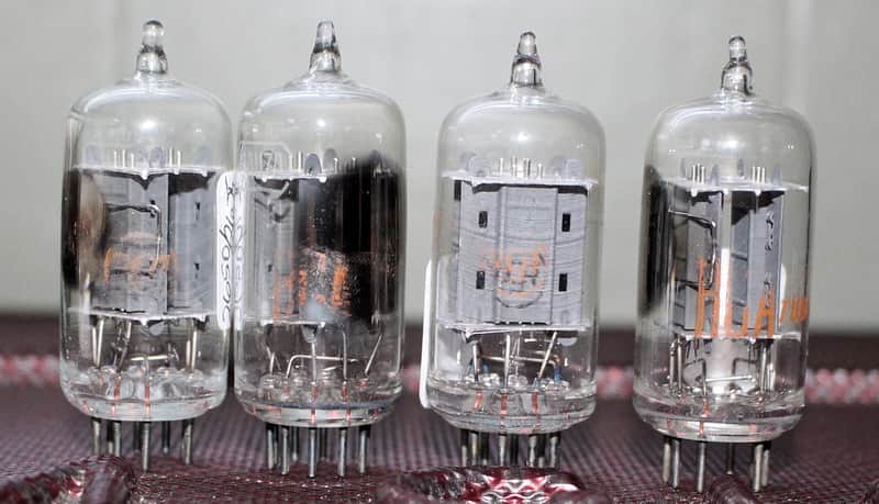 RCA 12AU7 ECC82 PERFECT MATCH QUARTET CLEAR TOP SIDE GETTER LONG PLATE TEST NOS++ VINTAGE 1960'S image 1