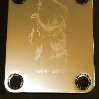 GUITAR NECK PLATE Custom Engraved Etched - CHRIS CORNELL - Gold
