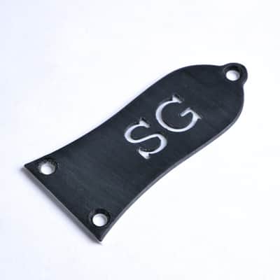 Custom Gibson SG Truss Rod Cover - SG Letters-Black & Red image 2