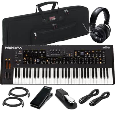 Sequential Prophet X 61-key Synthesizer, Gator GKB-61 Bag, Nektar NX-P, Sustain Pedal, (2) Midi Cables, (2) 1/4 Cables, Presonus HD9 Bundle