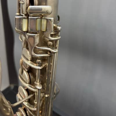 Vintage Pre War Conn New Wonder Alto Saxophone Silver with Gold Wash Bell 1922-23 image 13