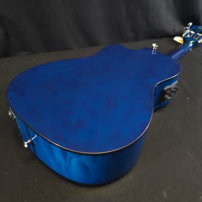 New Lanikai Acoustic Electric Baritone Ukulele QM-BLCEB w/Case image 7