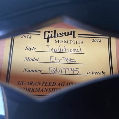 2018 Gibson ES-335 Traditional Black Finish w/OHSC image 22