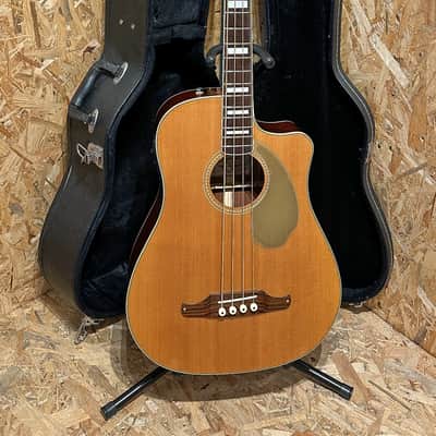 Pre Owned Fender 2012 Kingman SCE V2 Electro Acoustic Bass - Natural Inc. Case image 4