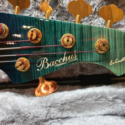 2018 Bacchus Exotic Wood Custom Woodline 517 Japan Handmade Series 5 String Bass image 10