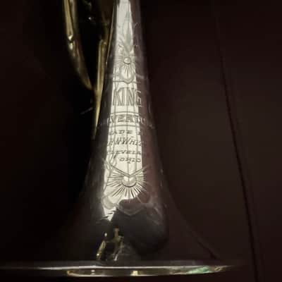 King Silvertone Bb Cornet (1948) SN 288332 (silver plated) (100% new clear lacquer) image 12