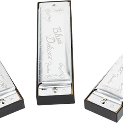 Fender Blues Deluxe Harmonica, Pack of 3, with Case image 4