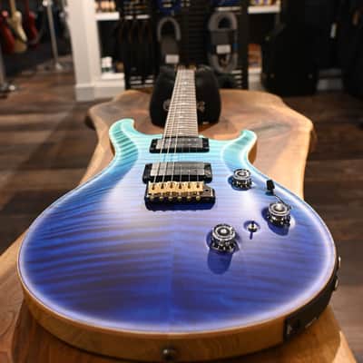 PRS Wood Library Custom 24 Piezo 10-Top Blue Fade #067 image 23