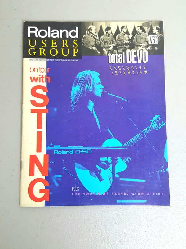 Roland Users Group Magazine - Vol 6 no 2 - Sting/Delmar Brown, Devo, D-50 /550, S-50/550/330 - 1988 image 1