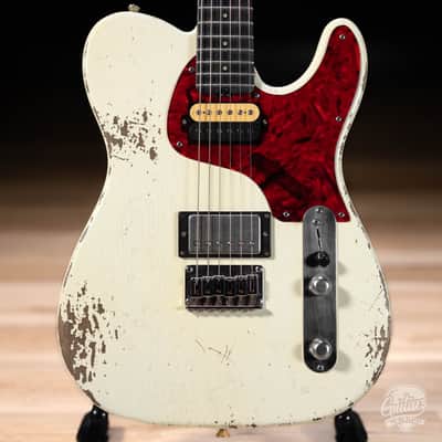 Shabat Lion Special Alder Humbucker Guitar w/ Ebony & Reverse Headstock – Cream image 2