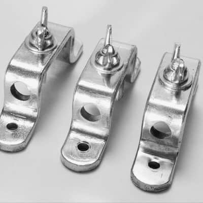 (3) Slingerland Radio King Floor Tom Leg Mounts, Chrome Plated - 1940s to 50's / INSPECTED & TESTED image 4