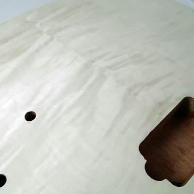 Select Stock Flame Top Mahogany Body + Trap Inlay Mahogany Neck RAW DIY Custom Ready BLEM image 5