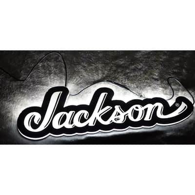 Jackson Guitars Logo LED Light Up Display Store Sign with Power Supply 18x6x1 image 3