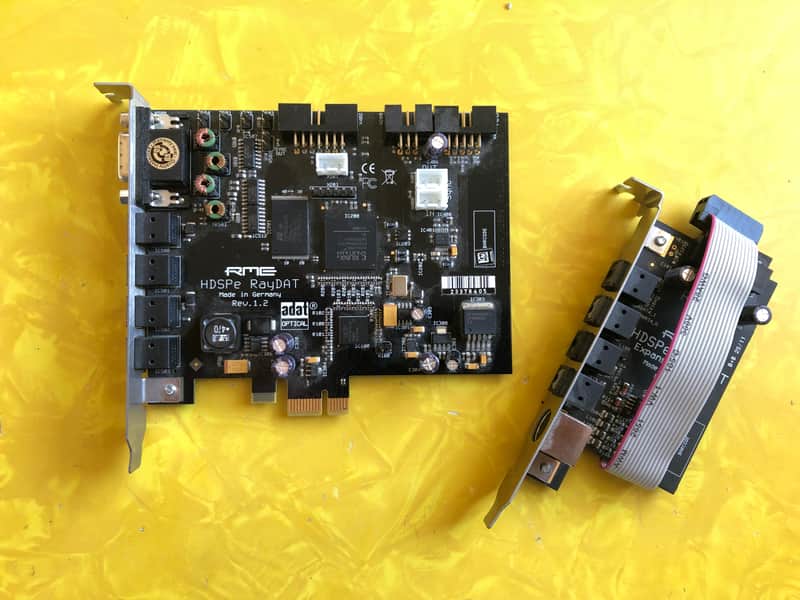 RME HDSPe RayDAT PCI Express Card - Used, v.1.2 board, includes expansion board image 1