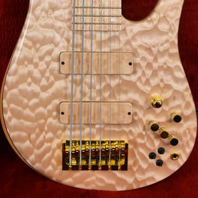 Fodera Imperial Elite 6 bass guitar 34" scale 2017 5A Quilted Maple image 10