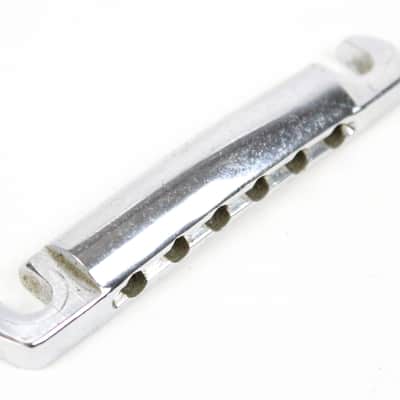 1973 Vintage Gibson SG Standard/Les Paul/ES325/L6S/Marauder Lightweight Stopbar Tailpiece Chrome W.Germany 1970s Early Norlin Era image 2
