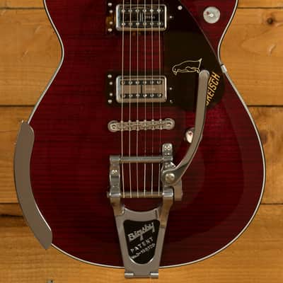 Gretsch G6134TFM-NH Nigel Hendroff Signature Penguin Dark Cherry Metallic Flame image 1